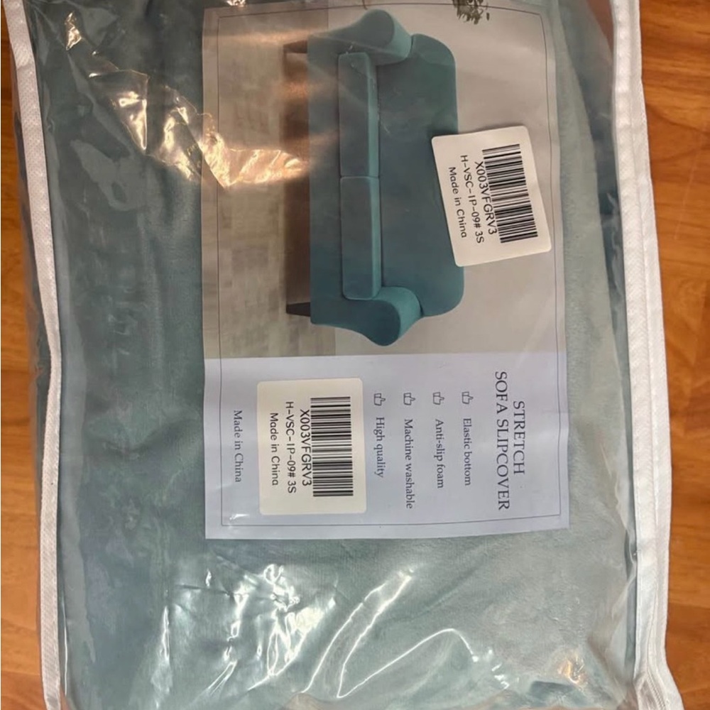 Teal Stretch Sofa Slipcover